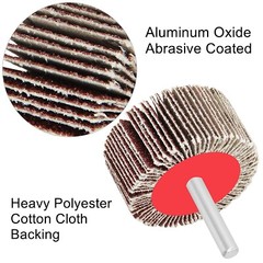 5PCS 2x1x1/4″ Flap Wheel Sander for Drill Flapper Sanding Grinding 40 60 80 Grit
