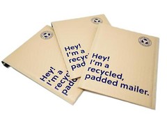 6×10 Khaki Fully Recyclable Bubble Padded Envelopes, Recycled Eco- Friendly Poly