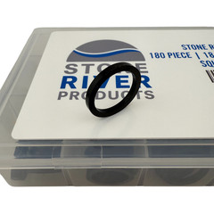 Square O-Ring Kit – 180 Piece, 18 Sizes, Buna-N (Nitrile) 70 Duro Assortment