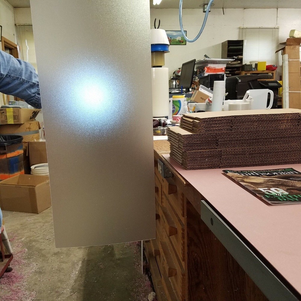 .018″ x 8-7/8″ x 27″ CLEAR FROSTED TEXTURED LIGHT DIFFUSING PLASTIC SHEETS, NEW