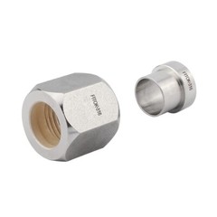 FITOK 37° Flared Tube Fitting 3/8″ JIC Nut and Sleeve Set 316 Stainless Steel