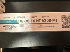 Sagemax NexxZr T Multi Zirconia Puck Translucent Shade A2 W98-16mm