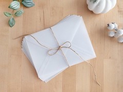 20 PCS 5×7 Inch A7 Plain Transparent Vellum Envelopes Wedding Invitations