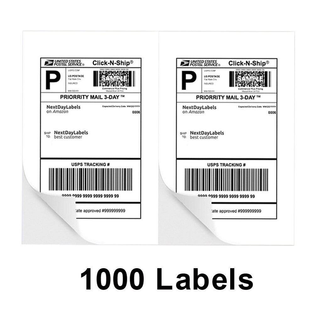 1000 Address Shipping Labels Half Sheet 8.5×5.5 Self Adhesive for Laser & Inkjet