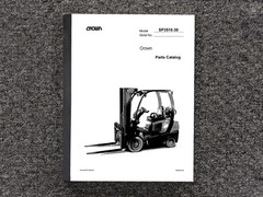 Crown SP3510-30 Stock Picker Forklift Parts Catalog Manual