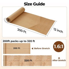 Honeycomb Packing Paper Eco-friendly 12×200 Honeycomb Cushioning Wrap Roll for