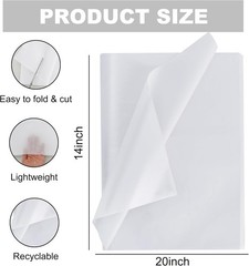 White Tissue Paper 15″ x 20″ 20″ x 30″ Packing Wrapping Cushioning Void Fill