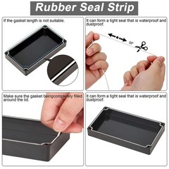 Waterproof Black Plastic Project Enclosure DIY Electrical Junction Box Dustproof