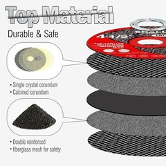 SHALL 50-Pack Cut Off Wheels 4 1/2 x 7/8 Inch,Angle Grinder Fast Cutting Disc