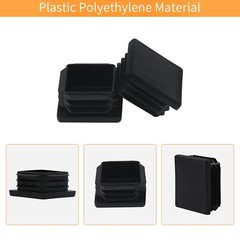 2 Inch 2X2 Square Tube End Cap Plastic Plugs 12 Pack, 2 Inch 2X2 Square Tubing