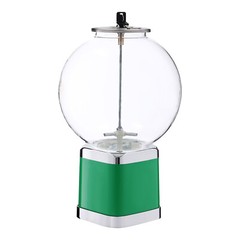 Gumball Machine With Coin Bank – Green Vintage Bubble Gum Candy Dispenser USA