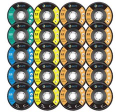 40 Pack 4.5″ 4-1/2″ Zirconia Flap Disc 40 60 80 120 Grit Sanding Grinding Wheel