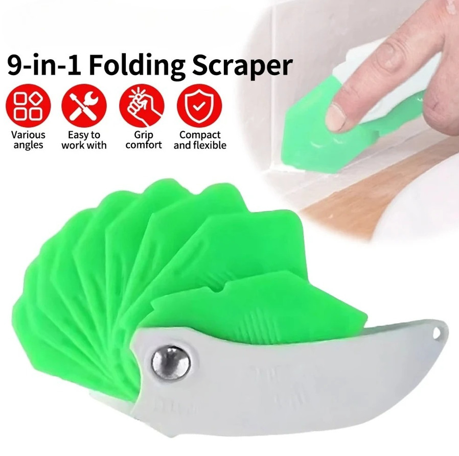 1Set 9in1 Silicone Caulking Tool Sealant Spreader Tile Kit Green – NEW