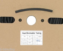 100 Ft 1/4″ ID (6.4mm) Black Polyolefin Heat Shrink Halogen-Free RoHS cULus