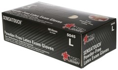 MCR Safety 5045 Latex Disposable Gloves Powder-Free, Case of 10 Boxes, Large