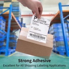 1000 4 x 6 Fanfold Direct Thermal Shipping Labels White For Zebra Rollo Printer