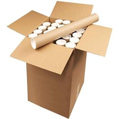 Premium Kraft Mailing Shipping Poster Tubes with Plastic End Caps 4″ x 30″
