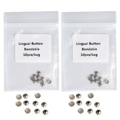 1bag AZDENT Botones linguales adhesivos de ortodoncia dental Base redonda