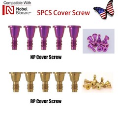 US 5P/k Dental Healing Abutment & Closure Cap Fit Nobel Straumann Hiossen Osstem