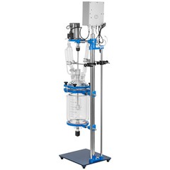 5L Jacketed Glass Reactor 110V Reaction Vessel 100w Digital 0-1200r/min US