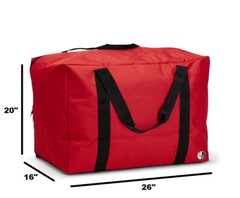 LINE2design Firefighter Turnout Gear Bag with Water Resistant Outer Fabric – Red