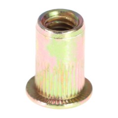 100 Pcs M6 Metric Carbon Steel Rivet Nut Flat Head Threaded Insert Nutsert US