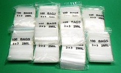 3 x 3 Bags 2mil Clear Reclosable Top Seal Squeeze Lock Bags 3″ Square 1000 Pcs
