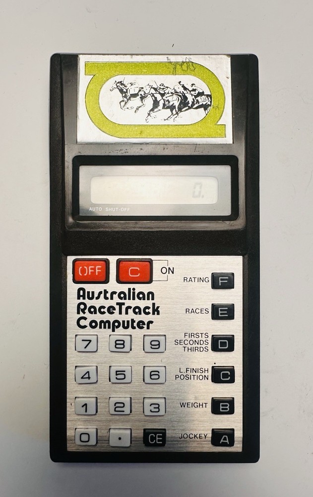 Australian RaceTrack Computer LCD Auto Shut-Off Handheld Basic Calculator B 3282