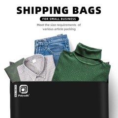 100 14.5×19 Poly Mailer Self Sealing Shipping Mailer Bags Black POLYSELLS