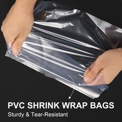 100 x 12×8 Inch Shrink Wrap Bags Blue Clear PVC Heat Shrink Wrap