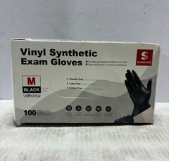 Schneider Vinyl Synthetic Exam Gloves 100 Gloves Medium Black VSFK3102
