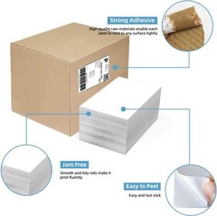 1000/Stack 4″x6″ Fanfold Direct Thermal Shipping Labels Zebra & Rollo Printers