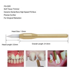 Dental Surgical Ceramic Soft Tissue Trimmer Bur for Gingivectomy 4PCS
