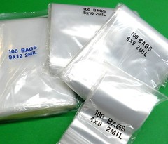 400 Poly Bags Clear 2mil Reclosable Assortment Sizes 100ea 4×6 6×9 8×10 9×12