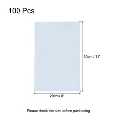 100 x 12×8 Inch Shrink Wrap Bags Blue Clear PVC Heat Shrink Wrap