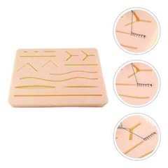 14 Cuts Suture Training Kit – Medical Silicone Suture Practice Pad with Wounds