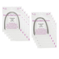 Dental Orthodontic Arch Wires Niti Stainless Steel Ovoid Natural Form 100pcs U/L