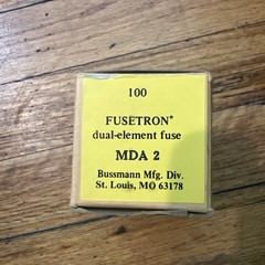 Buss Fuse Box Of 100 MDA-2 MDA2 dual-element Fuse Bussmann Ceramic