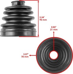 Caltric 2 Rear Axle Inner And Outer CV Boot Kits Compatible with Polaris…