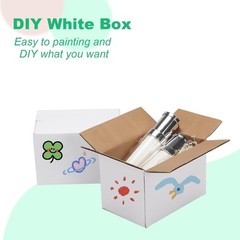 6x4x4 Sturdy Shipping Boxes – 50 Pack White Corrugated Boxes for Small Business