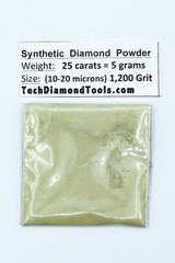 TechDiamondTools Diamond Powder 1,200 Grit 10-20 Microns, 25 cts = 5 Grams