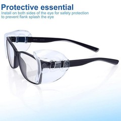 1~200 Pairs Side Shields For Eye Glasses Slip On Safety Glasses Shield Universal