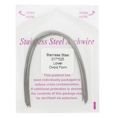 100pcs Dental Ortho Arch Wire Natural Niti Stainless S Round Rectangular Ovoid
