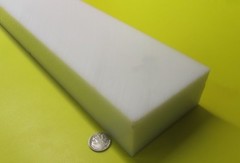 Hdpe White Bar 2.0″ Thick x 4.0″ Wide x 36″ Long
