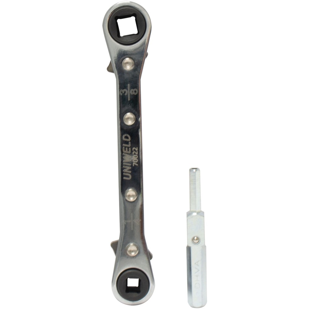Uniweld 70022 Ratchet Wrench, 1/4 and 3/16 in Square opening, 3/8 and 5/16 in Sq