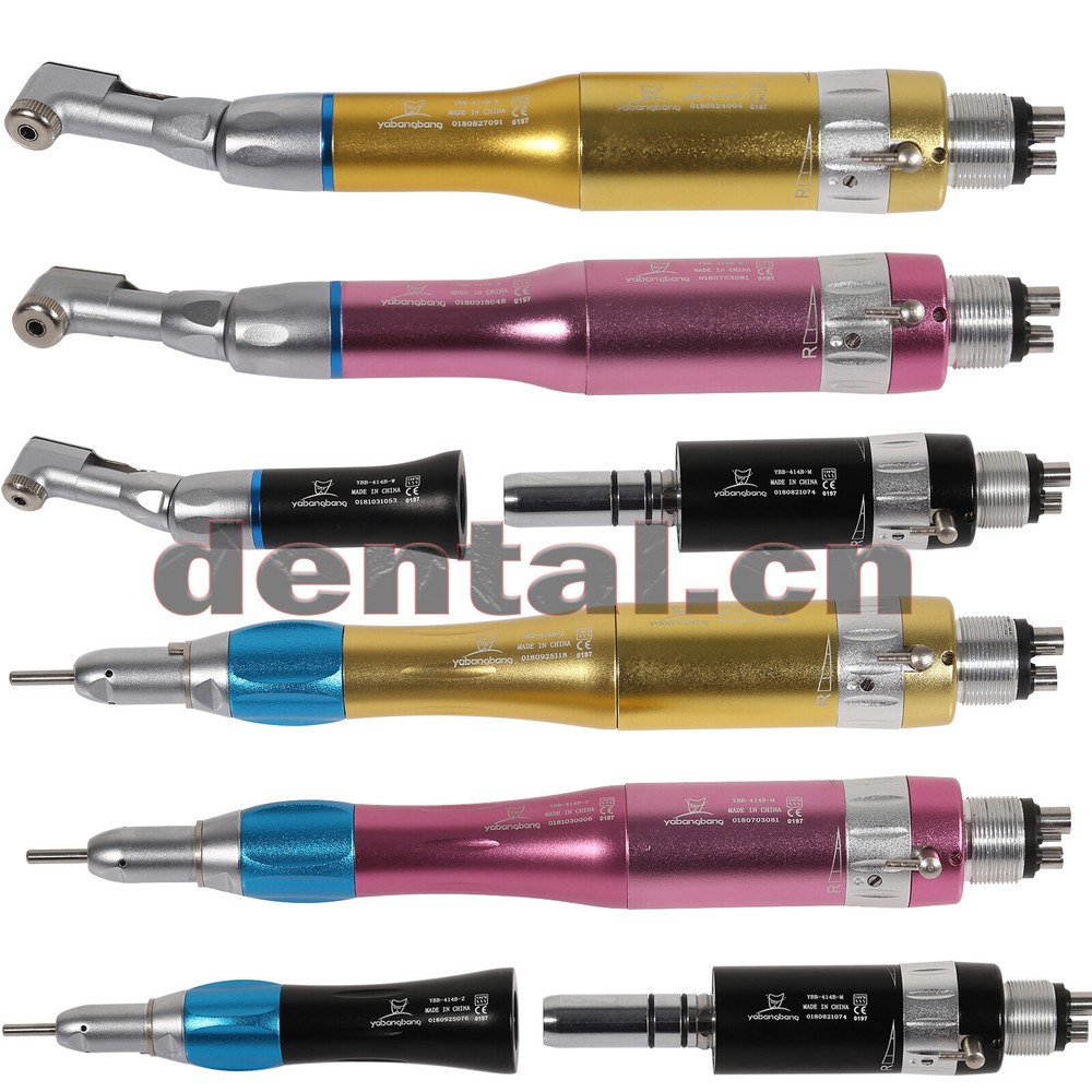 NSK Style Dental Slow Low Speed Contra Angle Straight Air Motor Handpiece 4 Hole