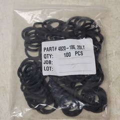 Flat Rubber Gaskets 1-5/8 OD 1-1/4 ID 1/8 Thick, Lot of 100, Unbranded