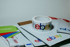 39 Ebay Branded Shipping Supplies STARTER KIT Box Envelopes Tape Tissue Postcard