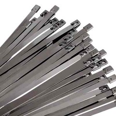 INDUSTRIAL GRADE 400lb (12MM) Stainless Steel Metal Zip Ties Heavy Duty Cable