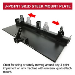 3-Point Attachment Adapter Skid Steer Trailer Hitch Front Tractor Loader Case